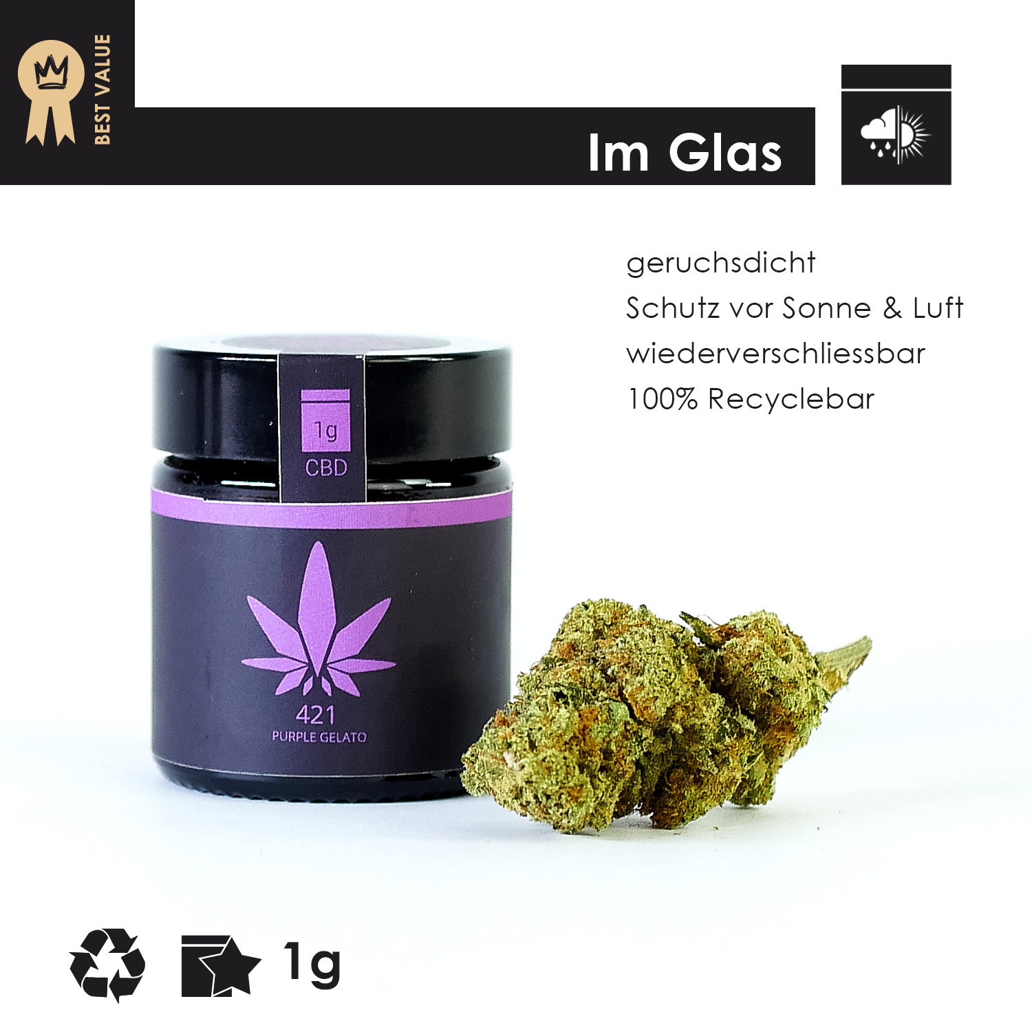 Purple Gelato 1g Glas – Bild 4